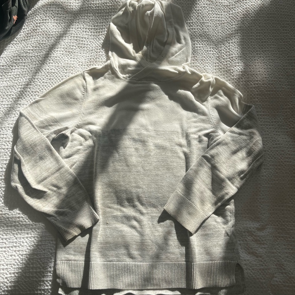 Express Soft Knit 100% Cottom White/Cream Hoodie